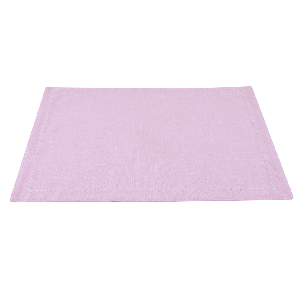 Solid Cotton Placemat Set of 4 (Pink)