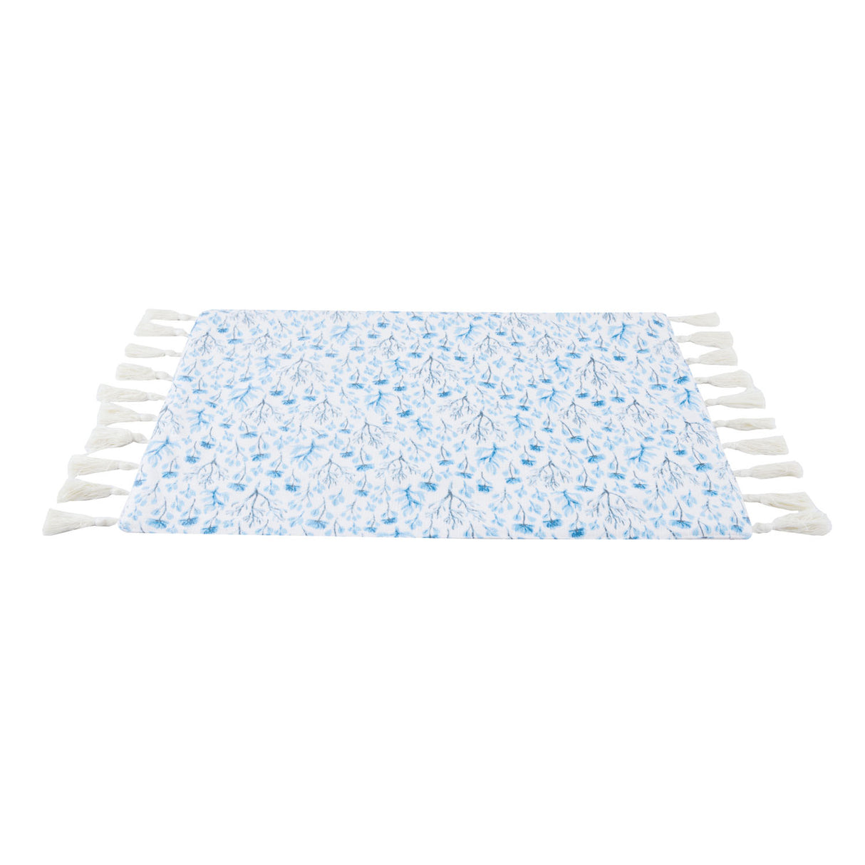 Floral Cotton Placemat Set of 4 (Blue)