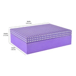 Checkered Six Section Utility Organiser Box (Purple)