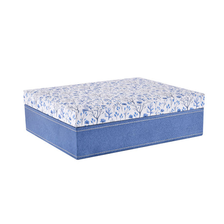 Floral Six Section Utility Organiser Box (Blue)