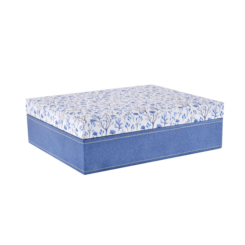 Floral Six Section Utility Organiser Box (Blue)