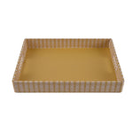 Leaf Design Canvas & MDF Serving Tray (Orange)