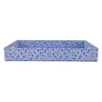 Floral Canvas & MDF Serving Tray (Blue)