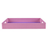 Checkered Canvas & MDF Serving Tray (Purple)