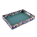 Geometric Canvas & MDF Serving Tray (Multicolor)