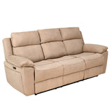 Clapton 3 Seater Double Motor Electric Recliner(Beige)