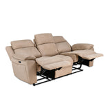 Clapton 3 Seater Double Motor Electric Recliner(Beige)