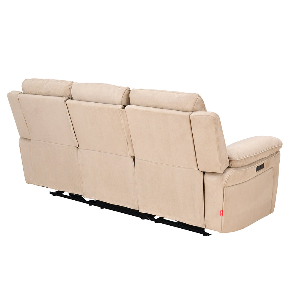 Clapton 3 Seater Double Motor Electric Recliner(Beige)