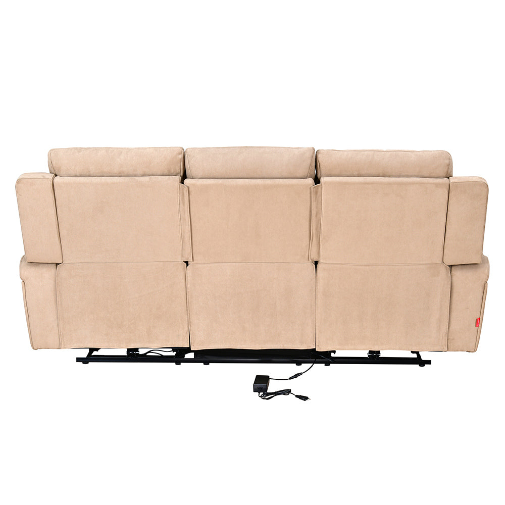 Clapton 3 Seater Double Motor Electric Recliner(Beige)