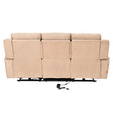 Clapton 3 Seater Double Motor Electric Recliner(Beige)