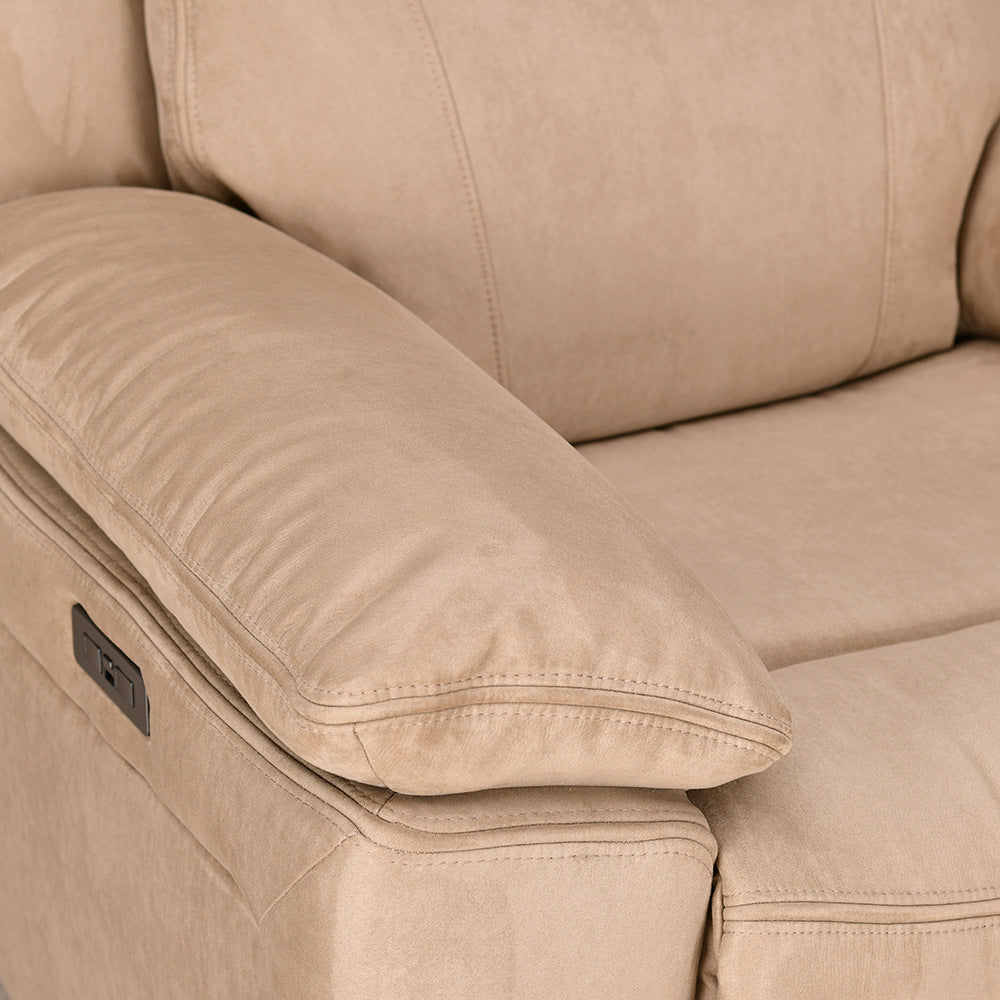 Clapton 1 Seater Double Motor Electric Recliner (Beige)