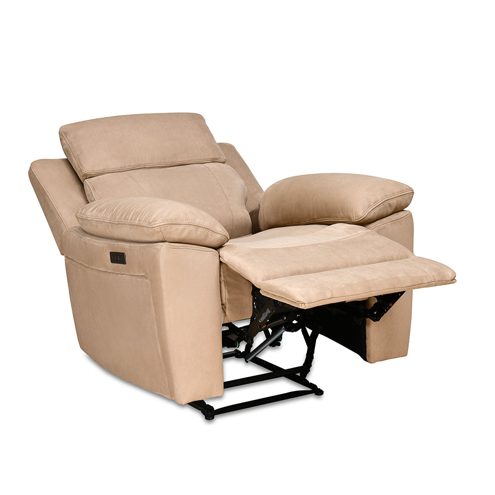 Clapton 1 Seater Double Motor Electric Recliner (Beige)