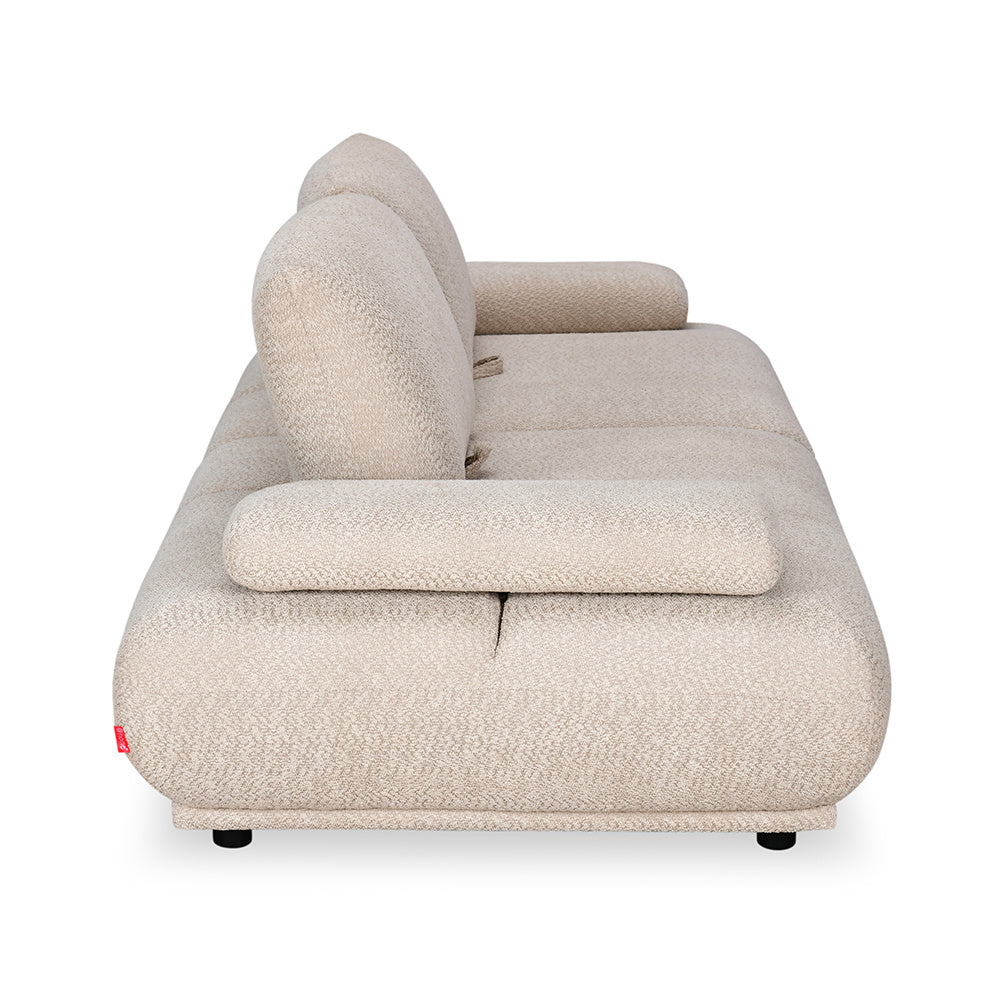 Fritzi 2 Seater Fabric Sofa (Beige)