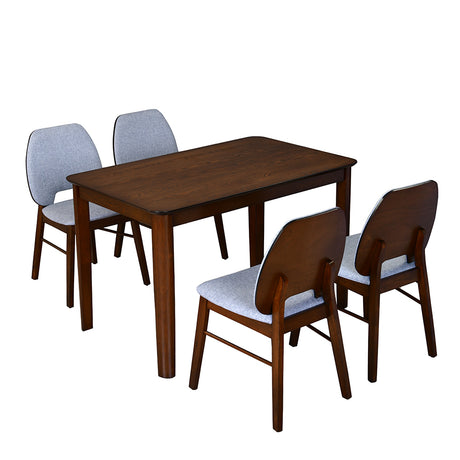 Orval 4 Seater Dining Set (Rio Brown)