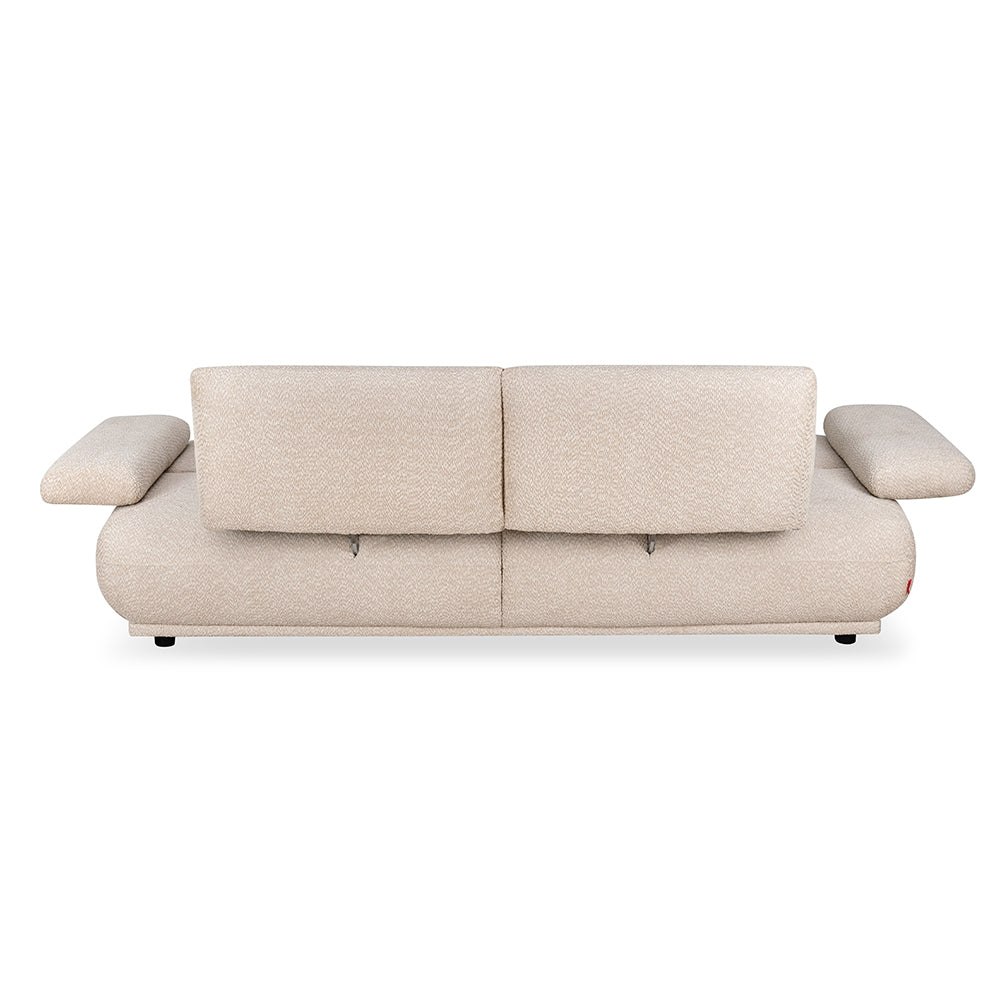 Fritzi 3 Seater Fabric Sofa (Beige)