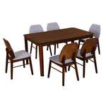 Orval 6 Seater Dining Set (Rio Brown)