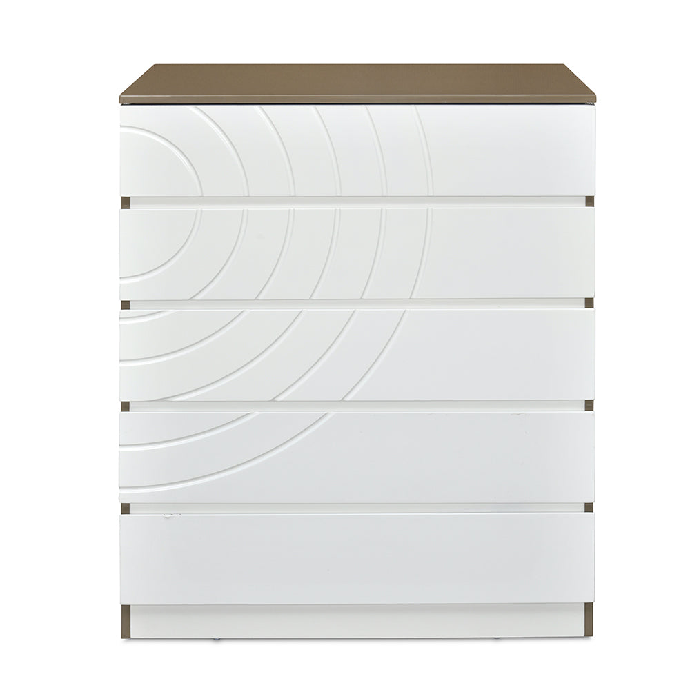 Cassini Chest Of 5 Drawers (White)