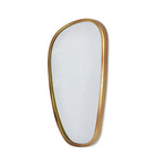 Pebble Shaped Decorative Wall Mirror (Small, Gold)