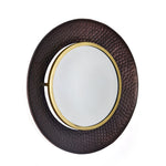 Round Shaped Decorative Wall Mirror (Medium, Copper)