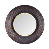 Round Shaped Decorative Wall Mirror (Small, Copper)