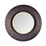 Round Shaped Decorative Wall Mirror (Small, Copper)