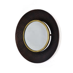 Round Shaped Decorative Wall Mirror (Small, Copper)