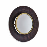 Round Shaped Decorative Wall Mirror (Small, Copper)