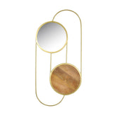 Dual Circular Decorative Wall Mirror (Gold)