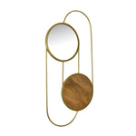 Dual Circular Decorative Wall Mirror (Gold)