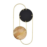 Dual Circular Decorative Wall Mirror (Gold)