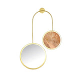 Dual Circular Decorative Wall Mirror (Gold)