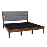 Emica King Bed Without Storage (Antique Cherry & Grey)