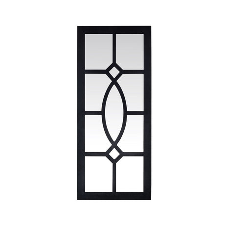 French Window MDF and Glass Wall Decor (Black)