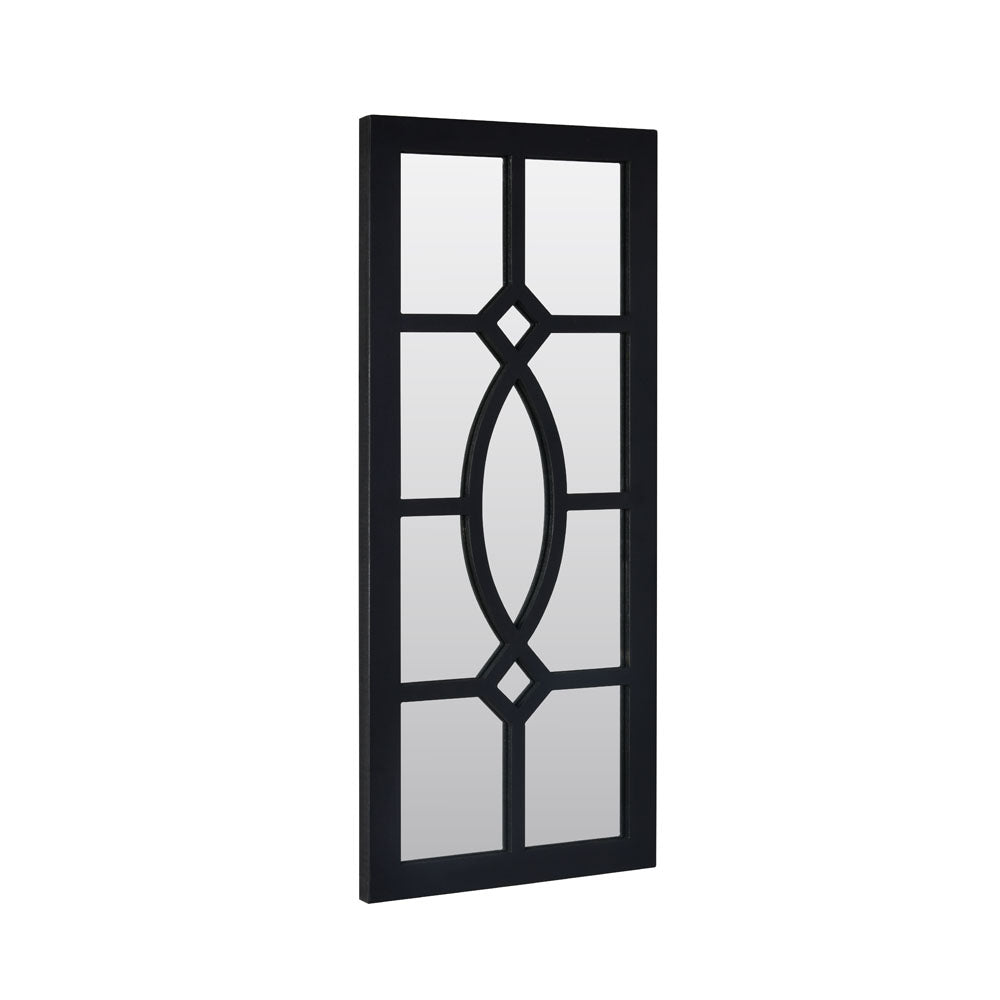 French Window MDF and Glass Wall Decor (Black)