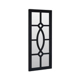 French Window MDF and Glass Wall Decor (Black)