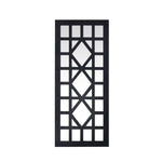 Diamond Square Geometric MDF and Glass Wall Decor (Black)