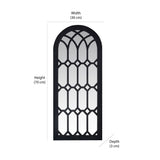 Arch Window MDF and Glass Wall Decor (Black)