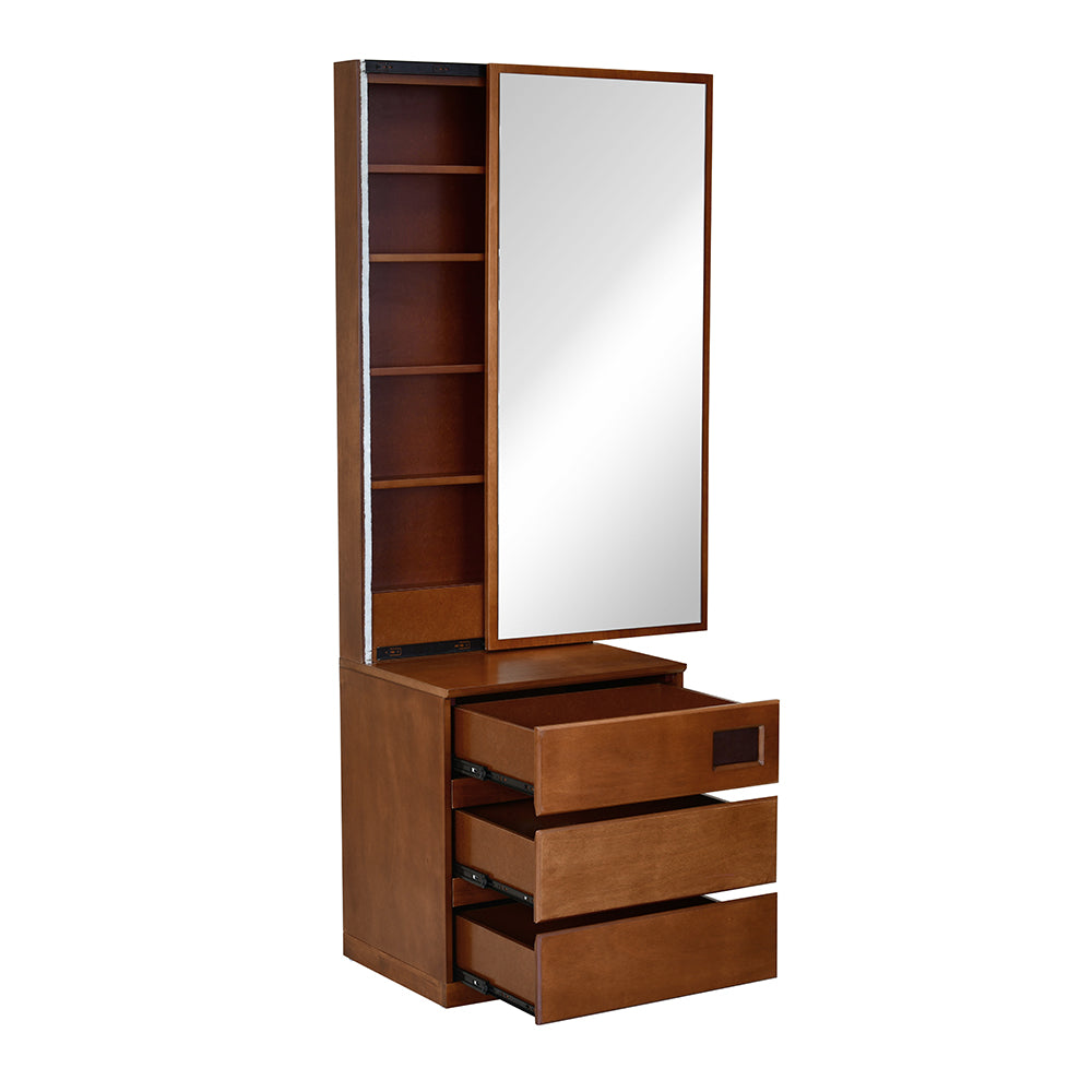 Hedron Dresser With Sliding Mirror (Antique Cherry)