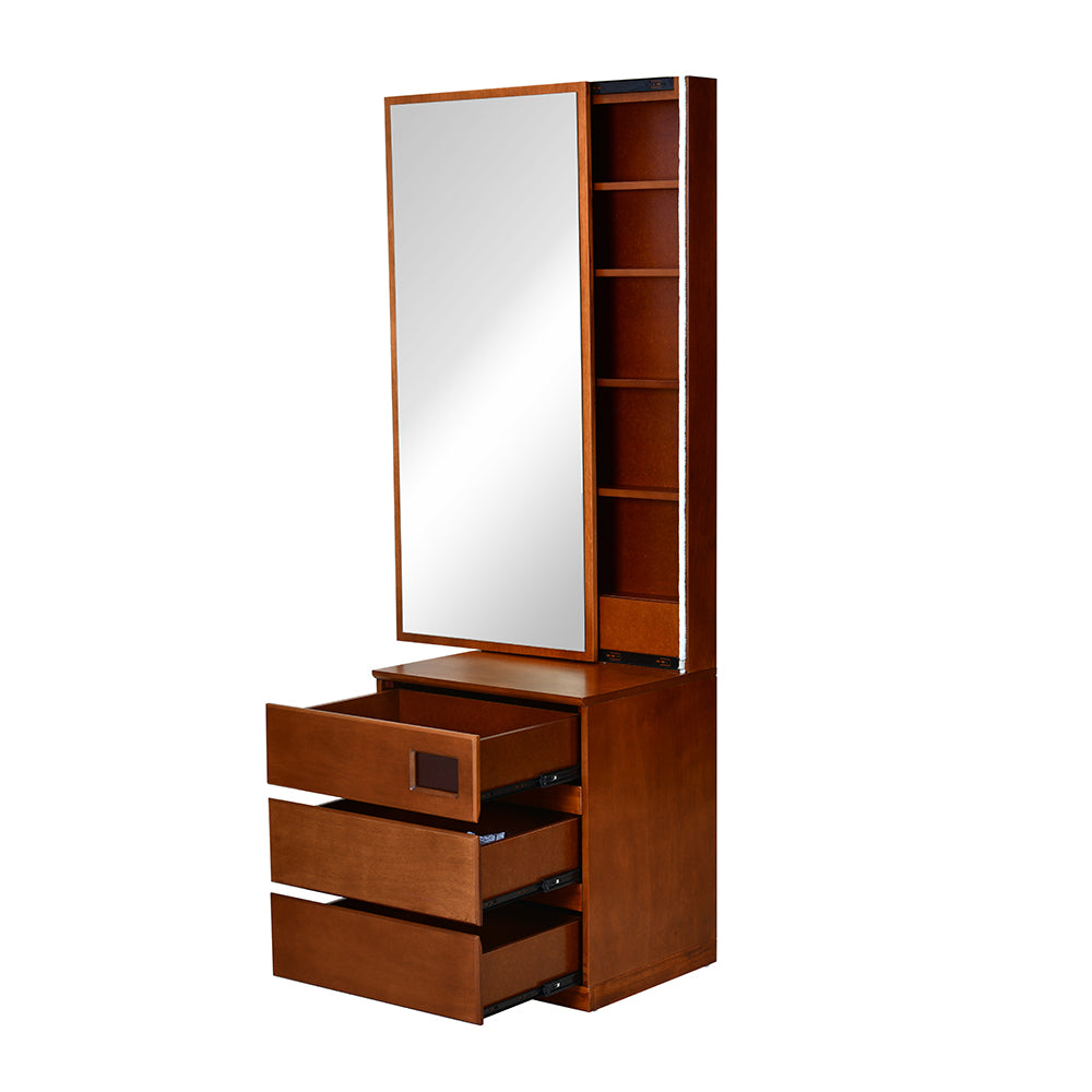 Hedron Dresser With Sliding Mirror (Antique Cherry)