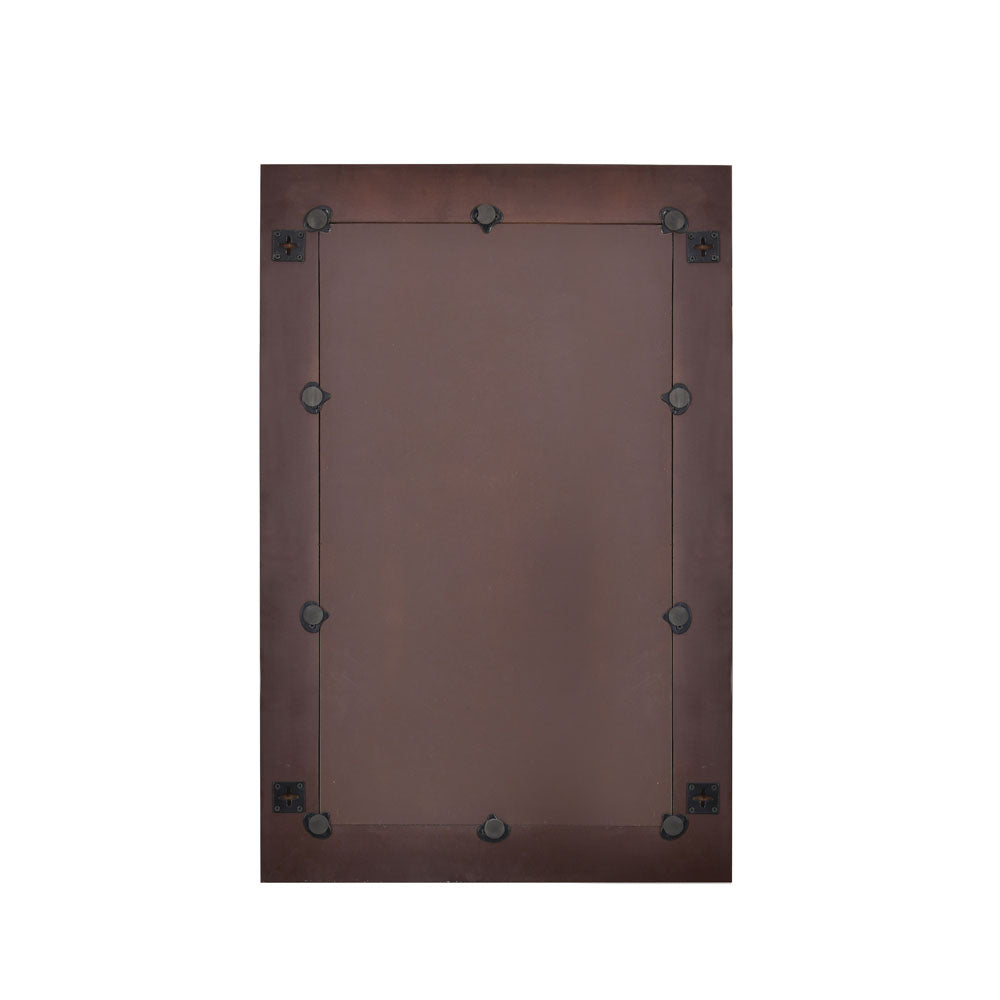 Beaded Rectangle Mirror (Brown)