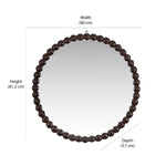 Decorative Balls Round Mirror (Brown)