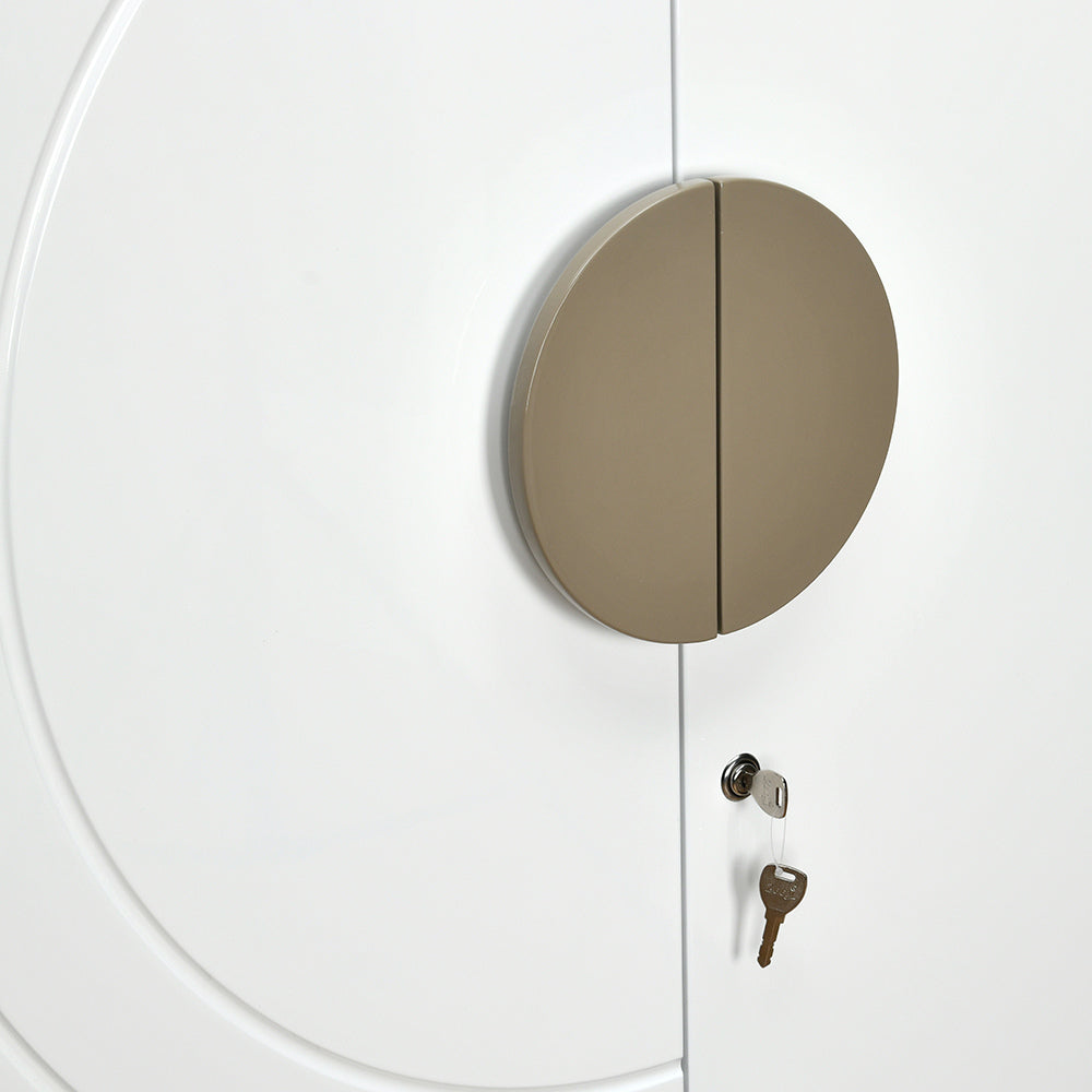 Cassini 3 Door Wardrobe With Led Light (White)