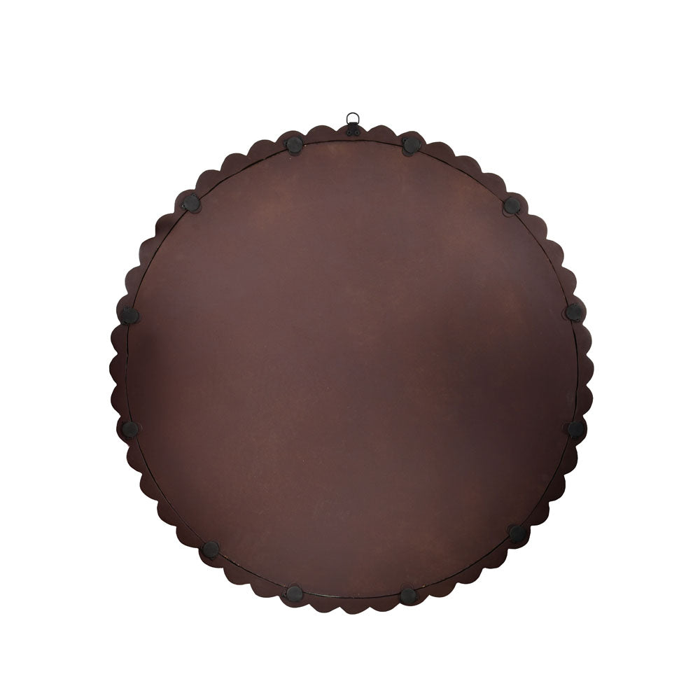 Decorative Balls Round Mirror (Brown)