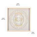 Netted Design Circular Wall Decor (Cream)