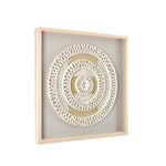 Netted Design Circular Wall Decor (Cream)