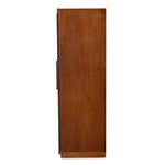 Hedron 2 Door Wardrobe With Mirror (Antique Cherry)