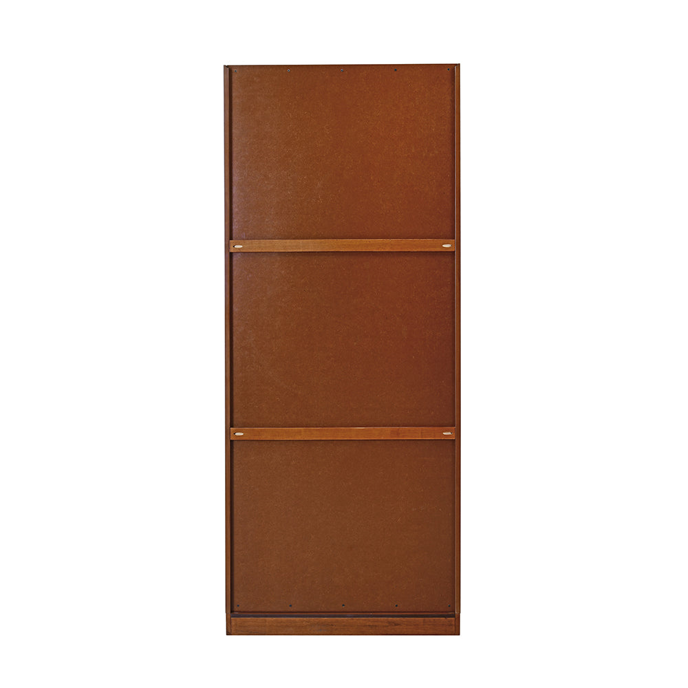 Hedron 2 Door Wardrobe With Mirror (Antique Cherry)