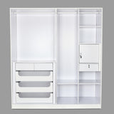 Cassini 4 Door Wardrobe With Led Light (White)