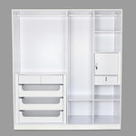 Cassini 4 Door Wardrobe With Led Light (White)