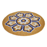 Floral Beaded Round Table Placemat (Multicolor)